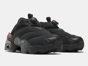 Reebok x SOUTH2 WEST8 IPF Mule in black and green colorway, showing slip-on silhouette and ripstop upper details